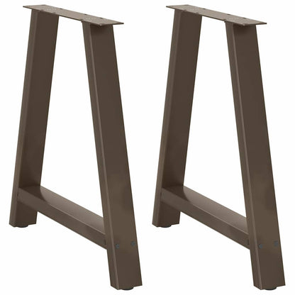 Gambe Tavolino da Caffè a A 2 pz 70x(72-73) cm Acciaio - homemem39