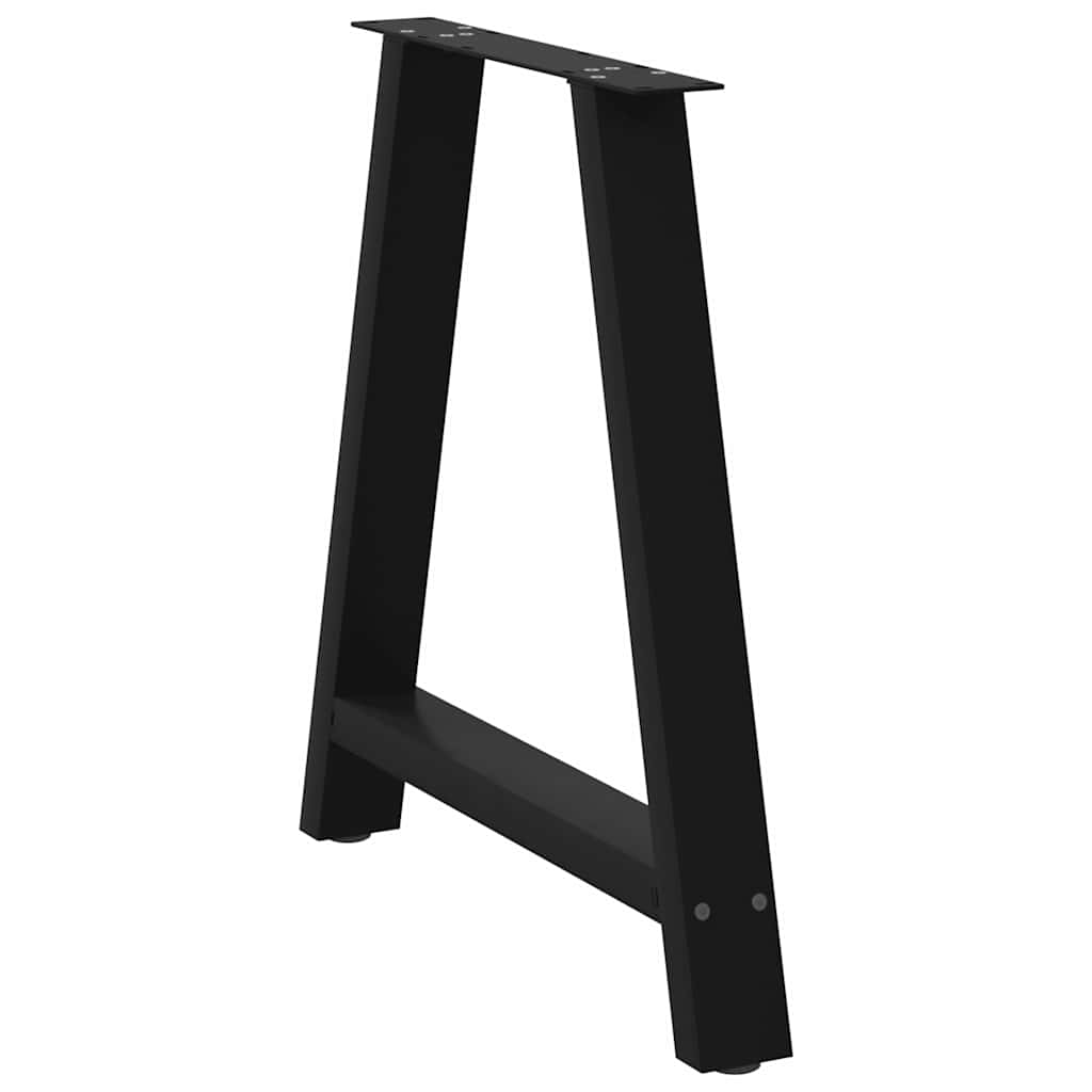 Gambe Tavolo Pranzo a Forma di A 2 pz Nero 80x(72-73)cm Acciaio - homemem39