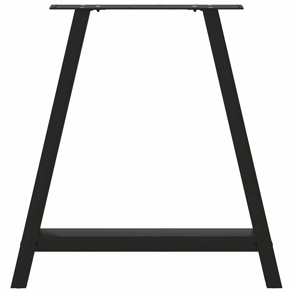 Gambe Tavolo Pranzo a Forma di A 2 pz Nero 80x(72-73)cm Acciaio - homemem39