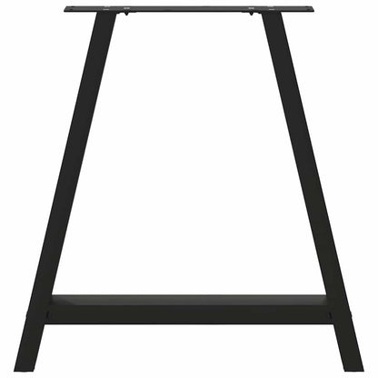 Gambe Tavolo Pranzo a Forma di A 2 pz Nero 80x(72-73)cm Acciaio - homemem39
