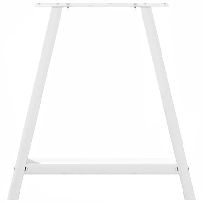 Gambe per tavolo da pranzo forma A 2 pz bianche 80x(72-73) cm