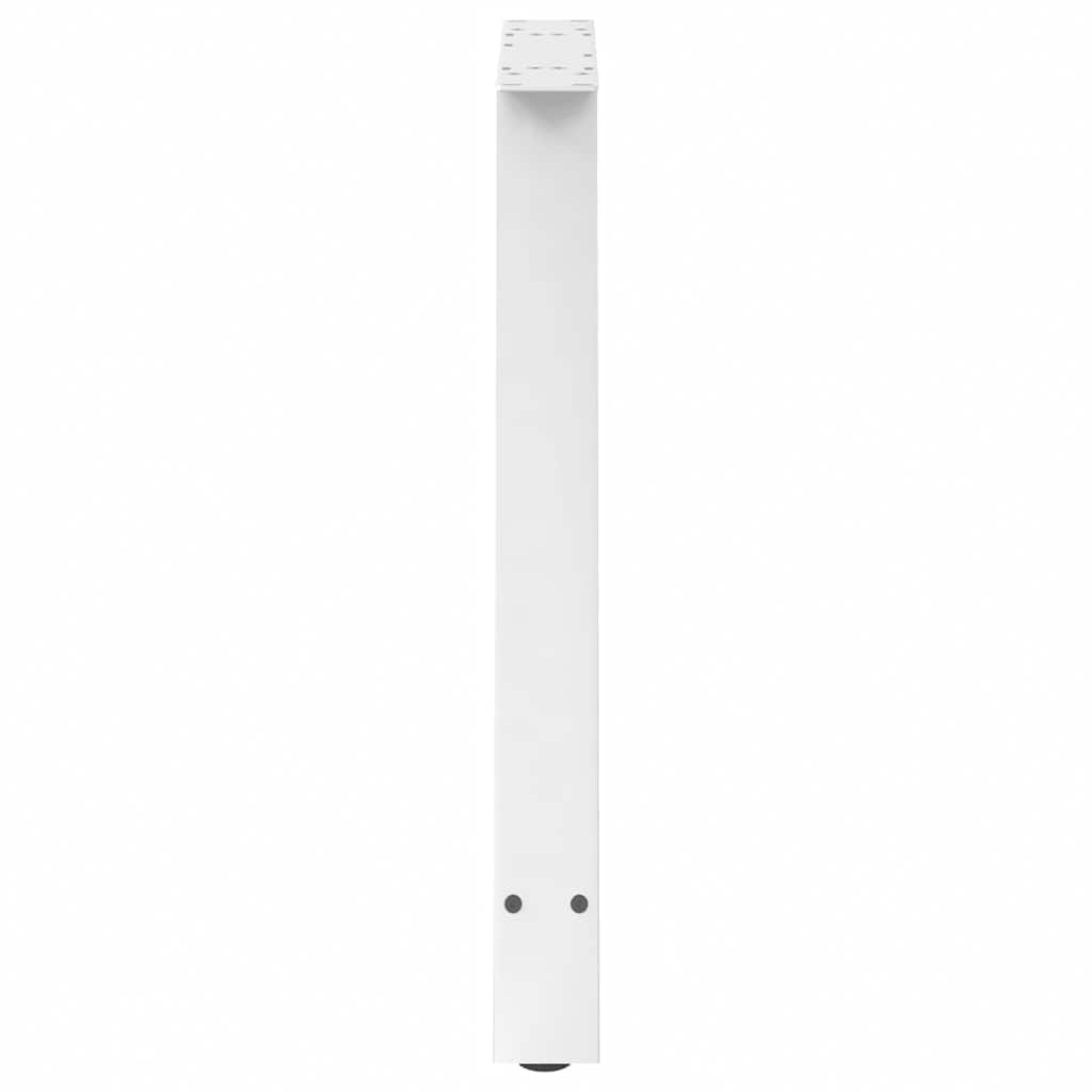 Gambe Tavolino da Caffè a A 2pz Bianco 80x(72-73) cm Acciaio - homemem39