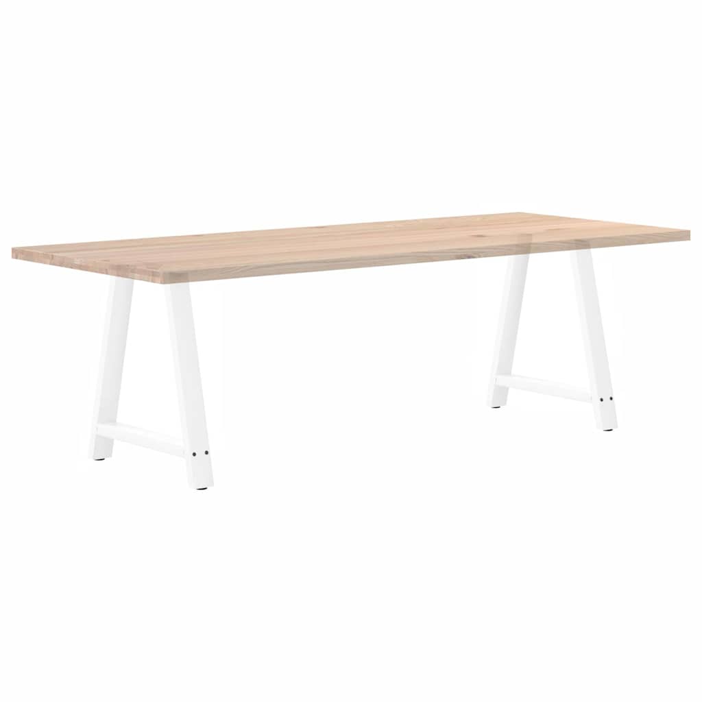 Gambe Tavolino da Caffè a A 2pz Bianco 80x(72-73) cm Acciaio - homemem39