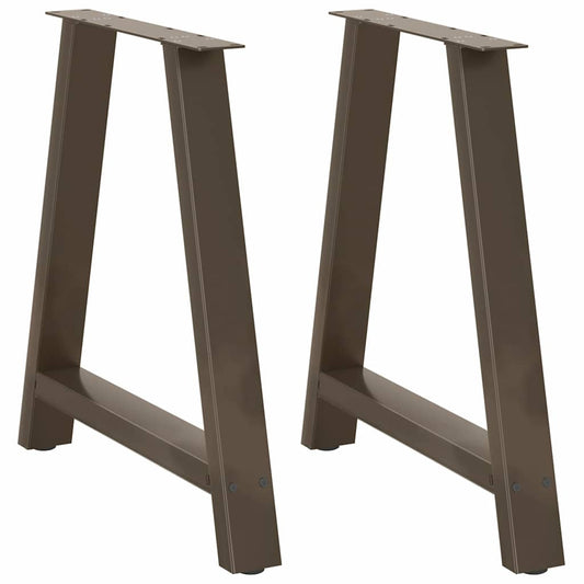 Gambe Tavolino da Caffè a A 2 pz 80x(72-73) cm Acciaio - homemem39