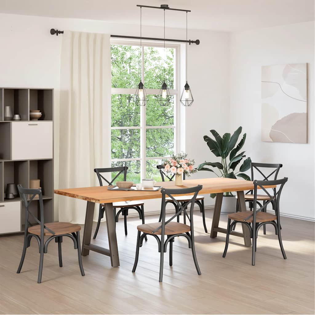 Gambe Tavolino da Caffè a A 2 pz 80x(72-73) cm Acciaio - homemem39