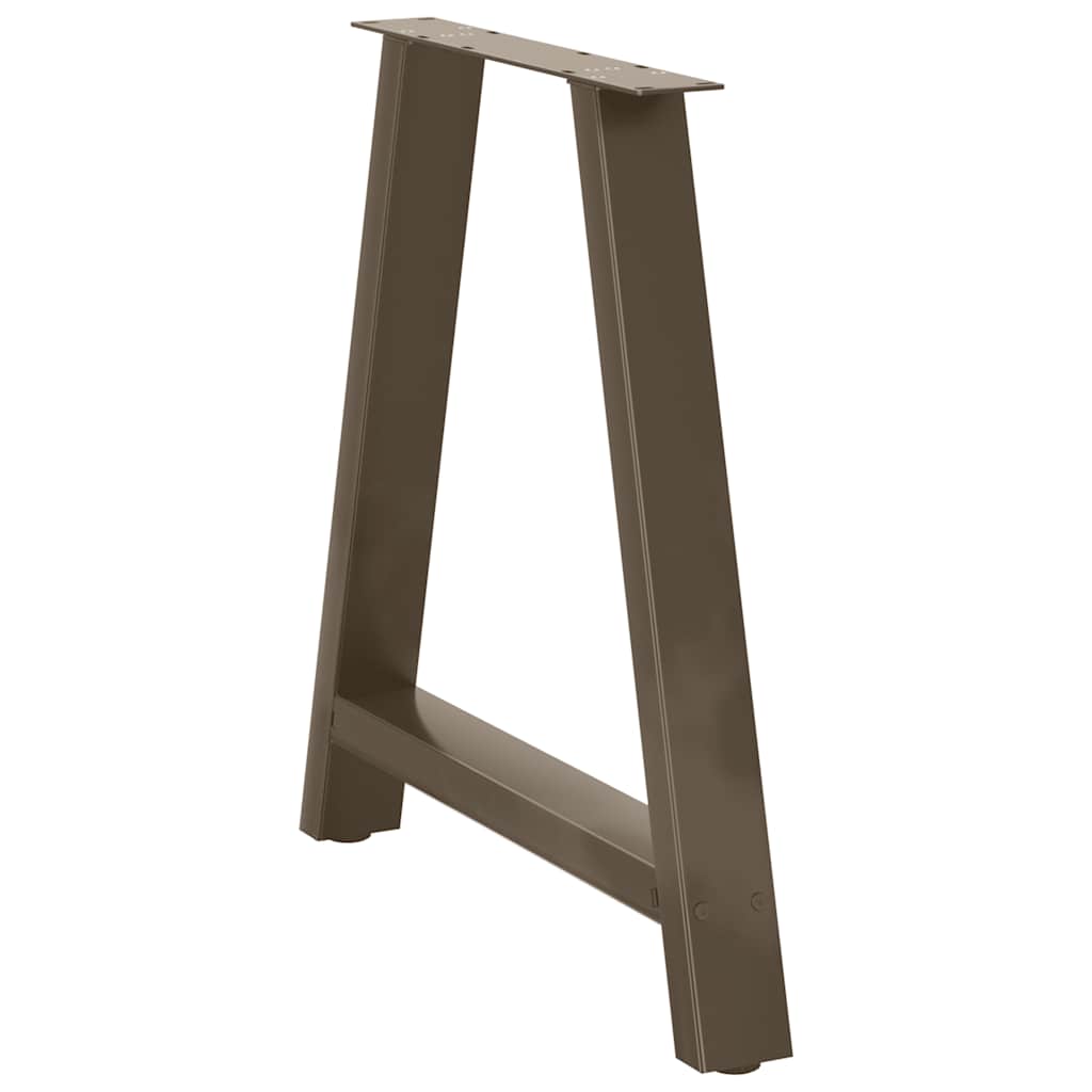 Gambe Tavolino da Caffè a A 2 pz 80x(72-73) cm Acciaio - homemem39