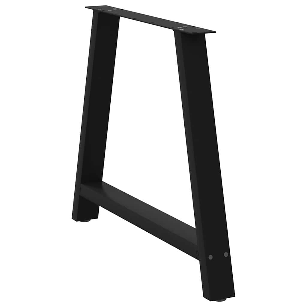 Gambe Tavolino da Caffè a A 2 pz Nero 90x(72-73) cm in Acciaio - homemem39