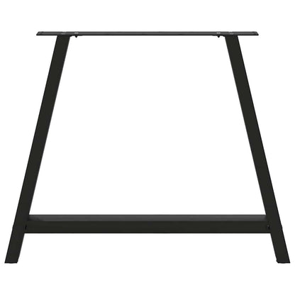 Gambe Tavolino da Caffè a A 2 pz Nero 90x(72-73) cm in Acciaio - homemem39