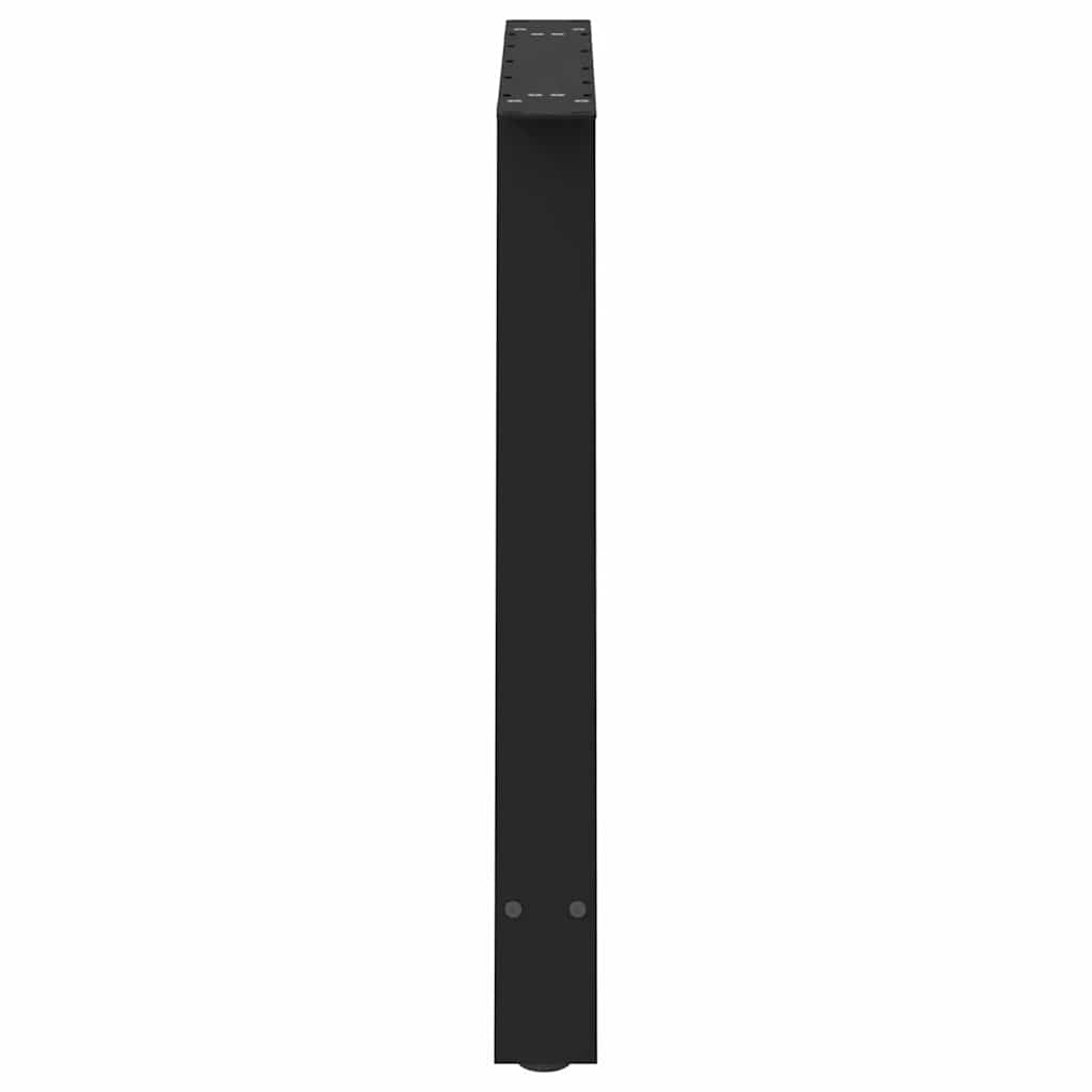 Gambe Tavolino da Caffè a A 2 pz Nero 90x(72-73) cm in Acciaio - homemem39