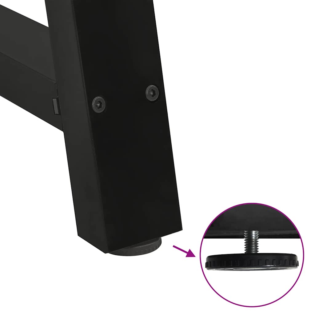 Gambe per tavolo da pranzo a forma di A 2 pz nere 90x(72-73) cm