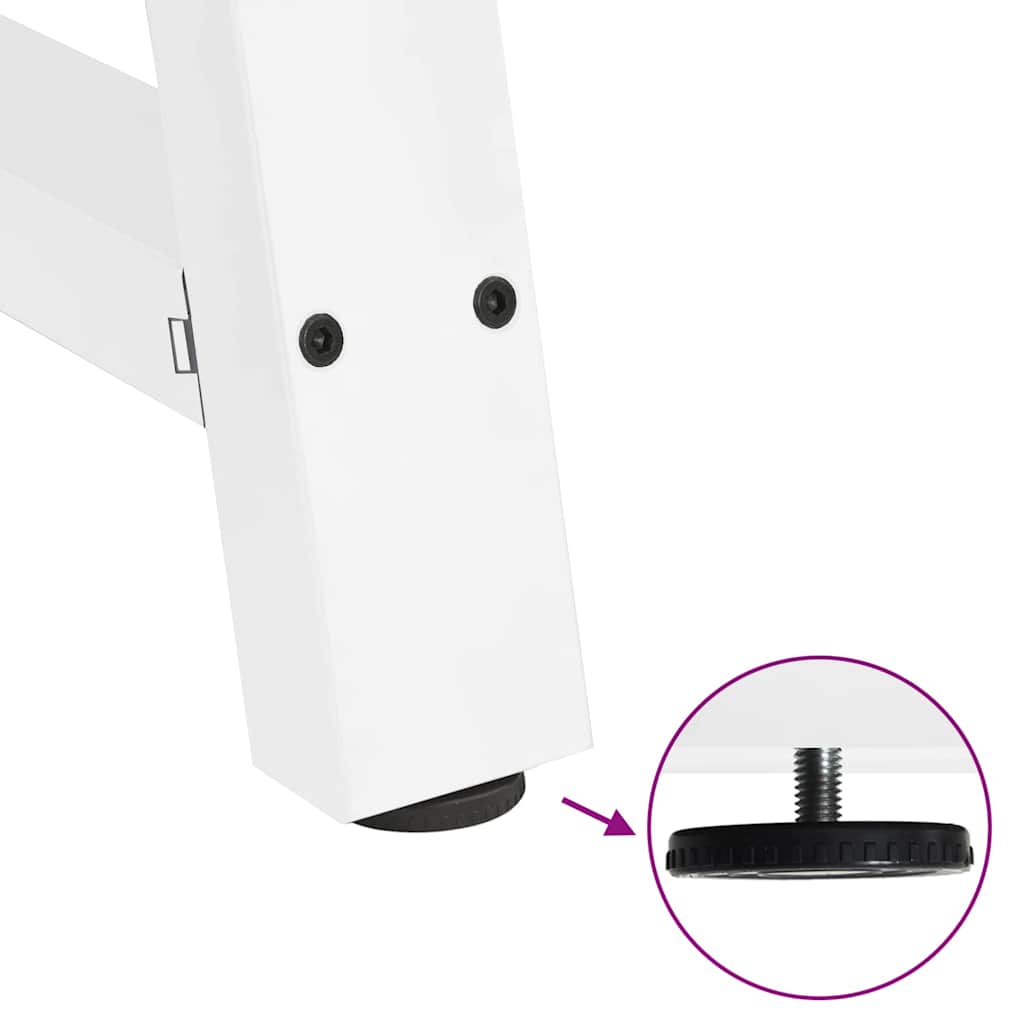 Gambe per tavolo da pranzo forma A 2 pz bianche 90x(72-73) cm