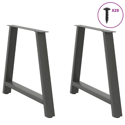 Gambe per tavolo da pranzo forma A 2 pz Antracite 90x(72-73) cm