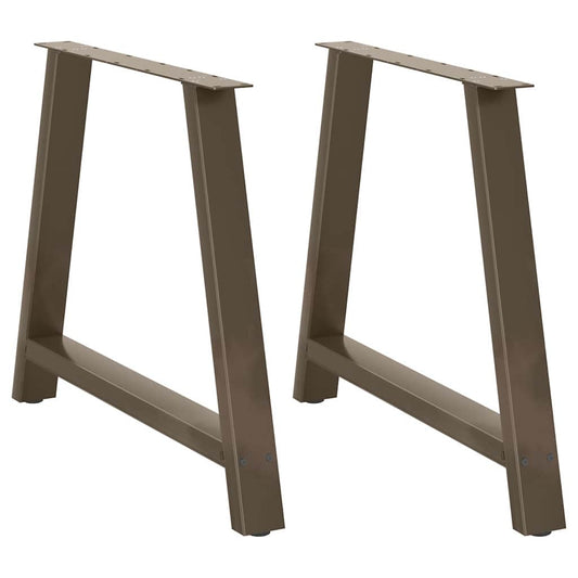 Gambe Tavolino da Caffè a A 2 pz 90x(72-73) cm Acciaio - homemem39