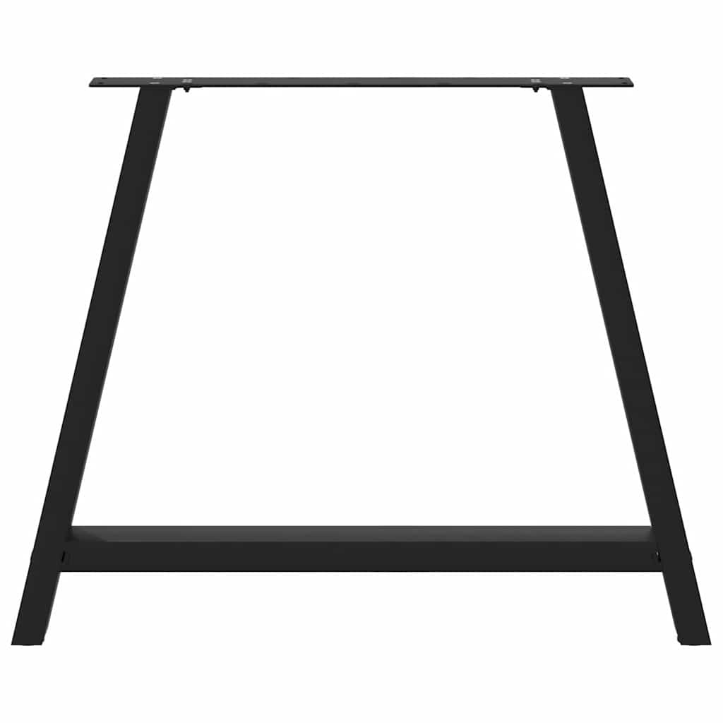 Gambe Tavolino da Caffè a A 2 pz Nero 100x(72-73) cm in Acciaio - homemem39