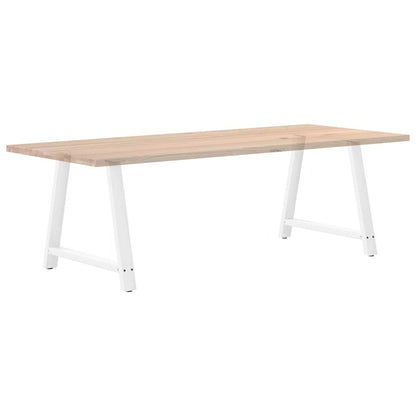 Gambe per tavolo da pranzo forma A 2 pz bianche 100x(72-73) cm