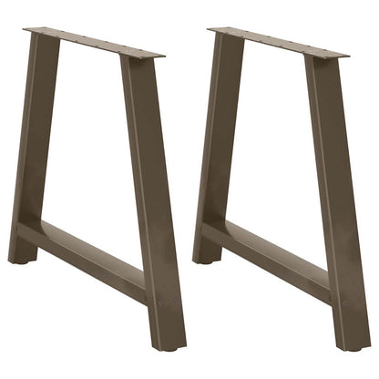 Gambe Tavolino da Caffè a A 2 pz 100x(72-73) cm Acciaio - homemem39