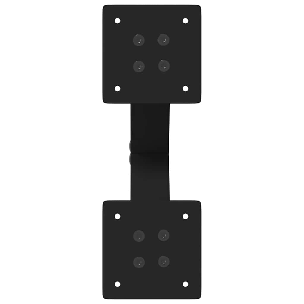 Gambe Tavolino da Caffè a X 2 pz Nero 30x(30-31) cm in Acciaio - homemem39