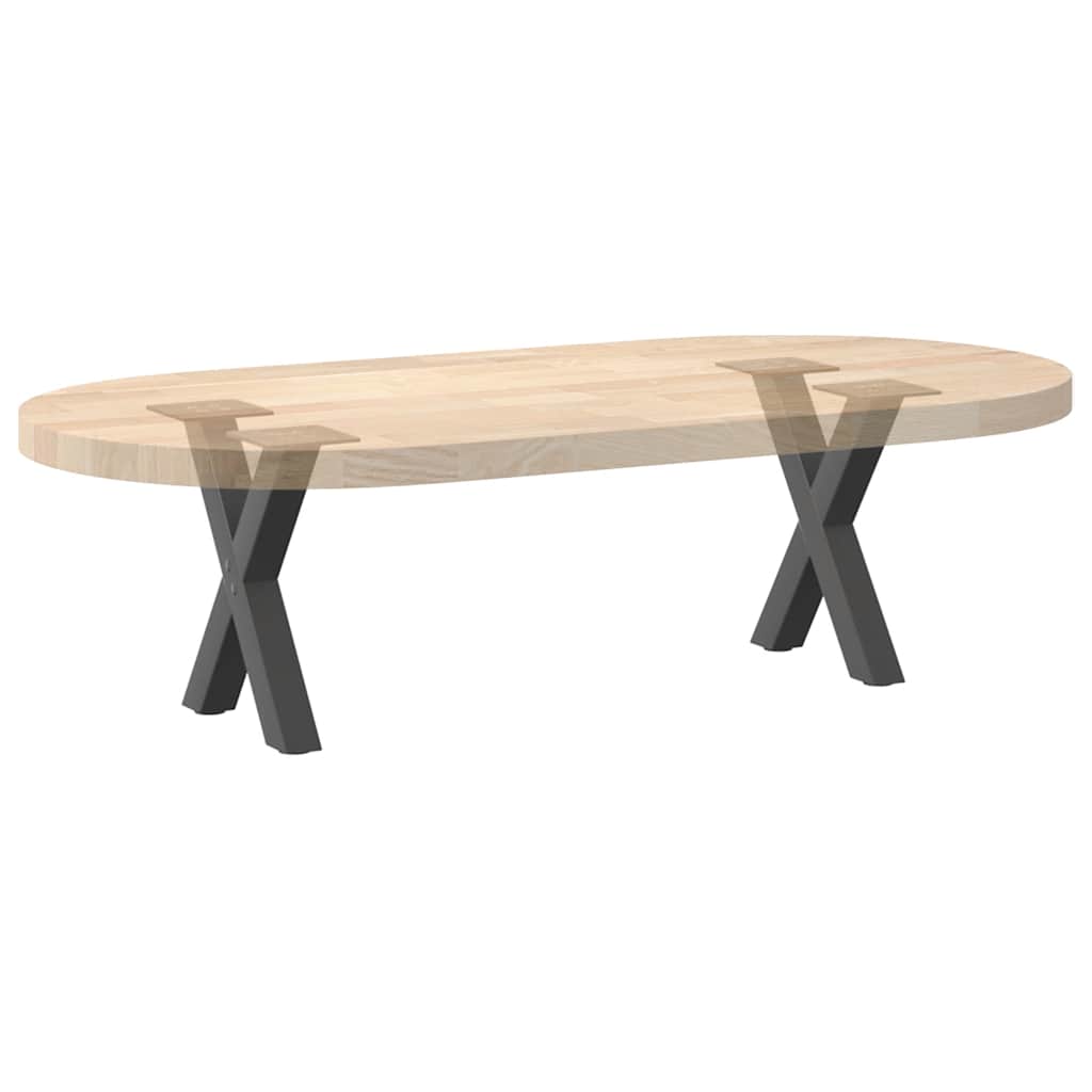 Gambe Tavolino Caffè a X 2 pz Antracite 30x(30-31)cm in Acciaio - homemem39