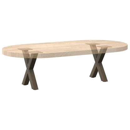 Gambe Tavolino Caffè a X 2 pz Naturale 30x(30-31) cm in Acciaio - homemem39