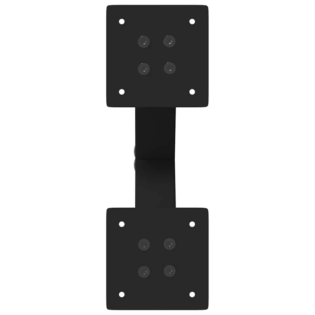 Gambe Tavolino da Caffè a X 2 pz Nero 37x(30-31) cm in Acciaio - homemem39