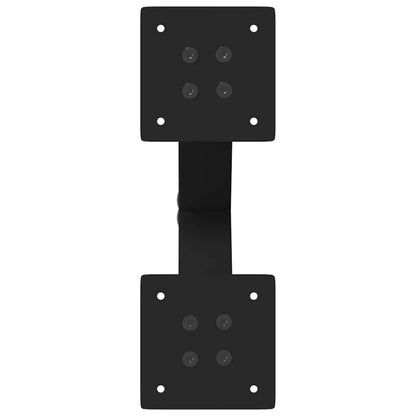 Gambe Tavolino da Caffè a X 2 pz Nero 37x(30-31) cm in Acciaio - homemem39