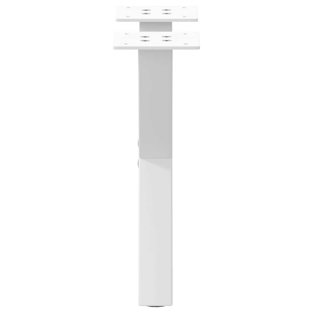 Gambe Tavolino da Caffè a X 2 pz Bianco 37x(30-31)cm in Acciaio - homemem39