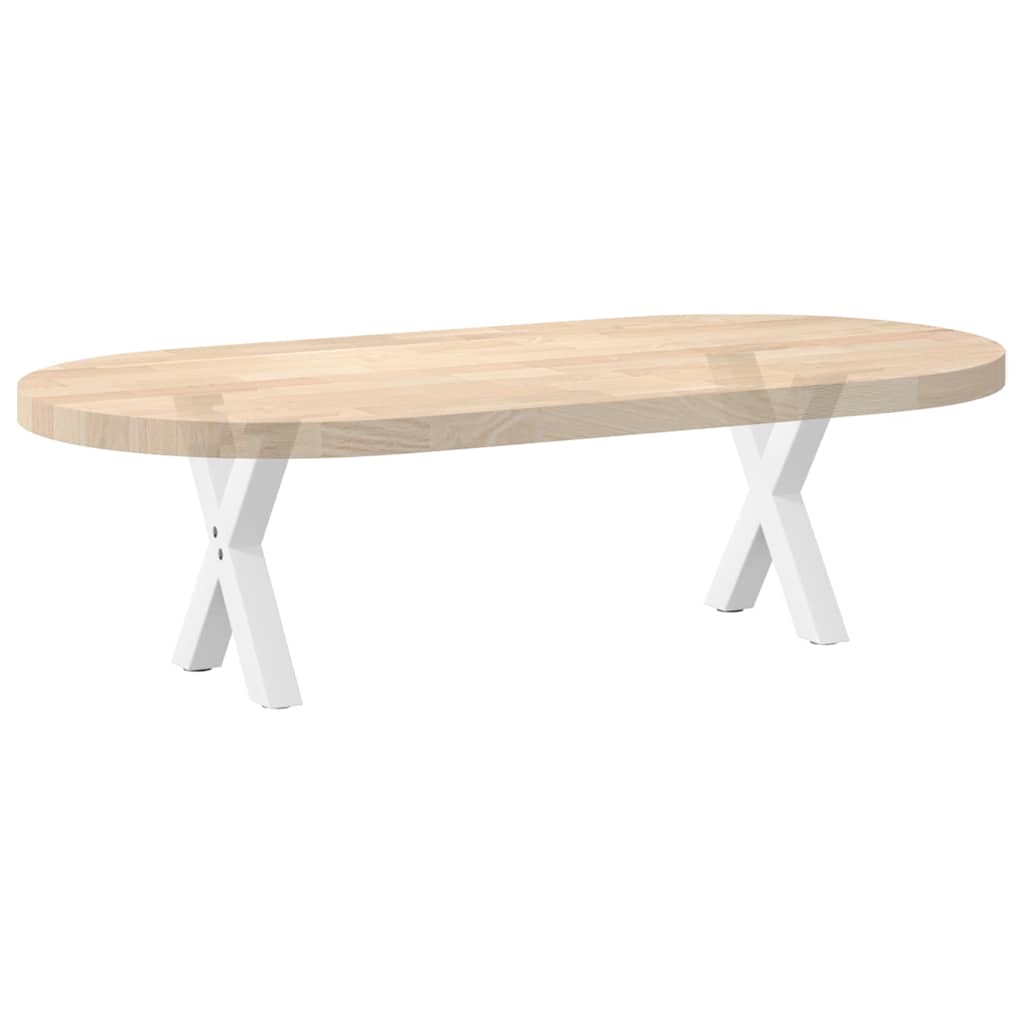Gambe Tavolino da Caffè a X 2 pz Bianco 37x(30-31)cm in Acciaio - homemem39