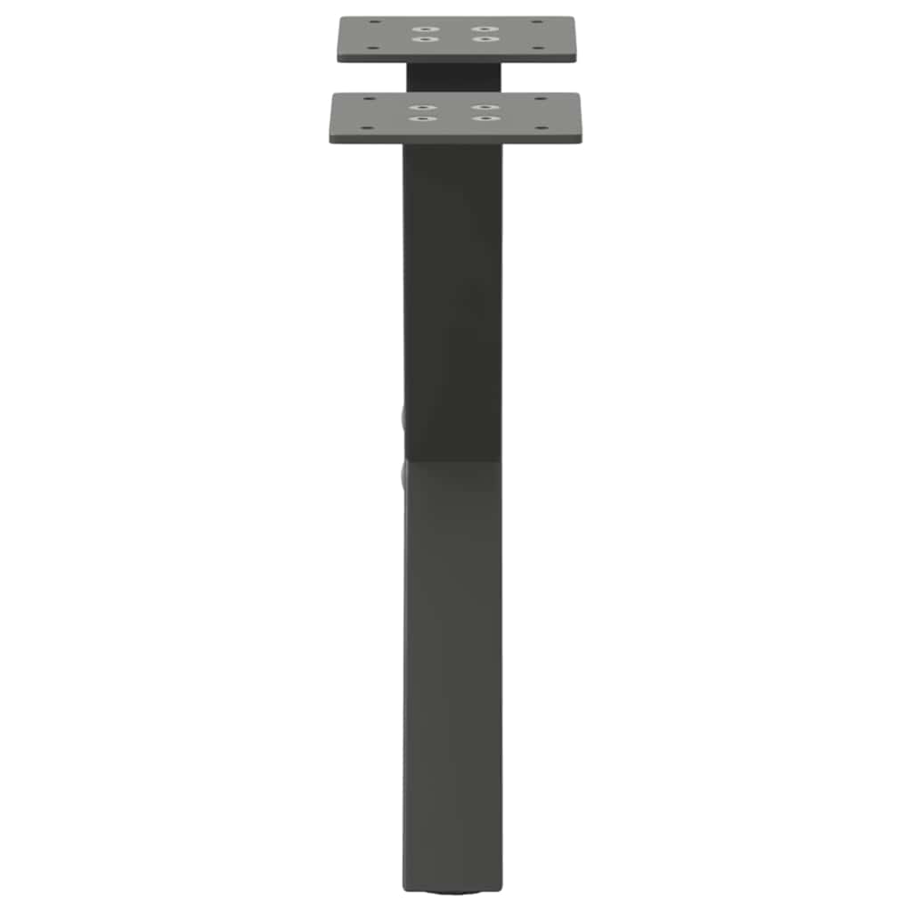 Gambe per Tavolino da Caffè forma X 2 pz Antracite 37x(30-31)cm