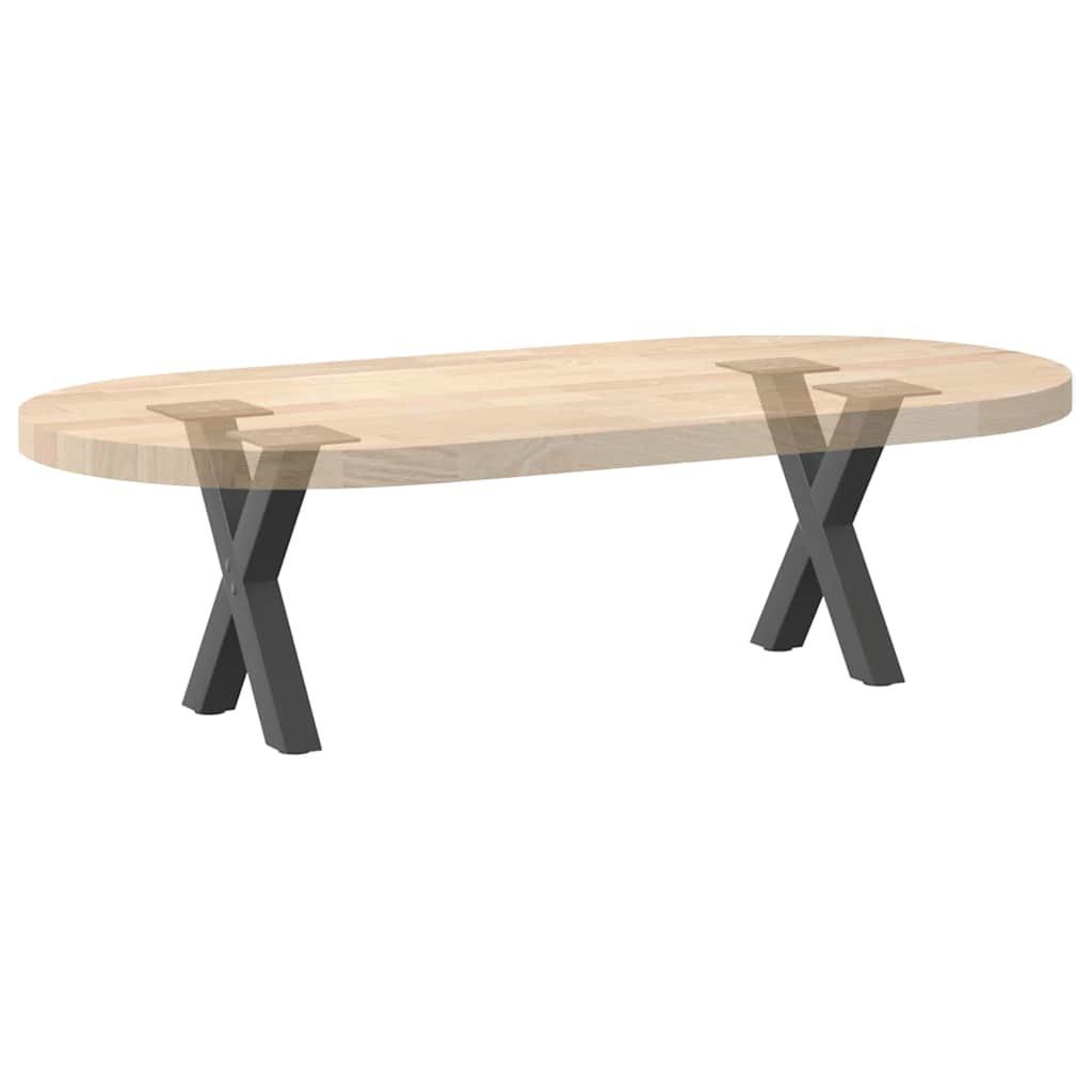 Gambe Tavolino Caffè a X 2 pz Antracite 37x(30-31)cm in Acciaio - homemem39