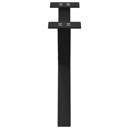 Gambe per Tavolino da Caffè a X 2 pz Nere 50x(30-31) cm Acciaio