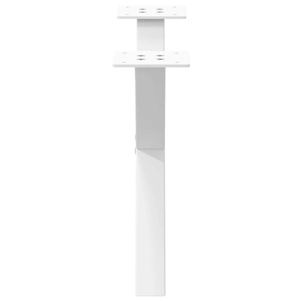 Gambe Tavolino da Caffè a X 2 pz Bianco 50x(30-31)cm in Acciaio - homemem39