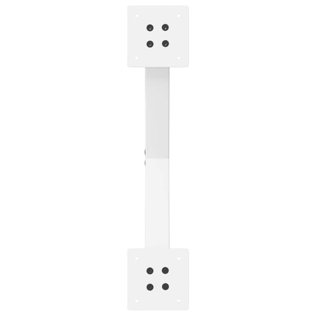 Gambe Tavolino da Caffè a X 2 pz Bianco 50x(30-31)cm in Acciaio - homemem39