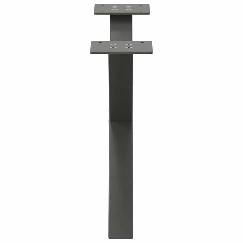 Gambe Tavolino Caffè a X 2 pz Antracite 50x(30-31)cm in Acciaio - homemem39