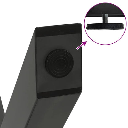 Gambe per Tavolino da Caffè forma X 2 pz Antracite 50x(30-31)cm