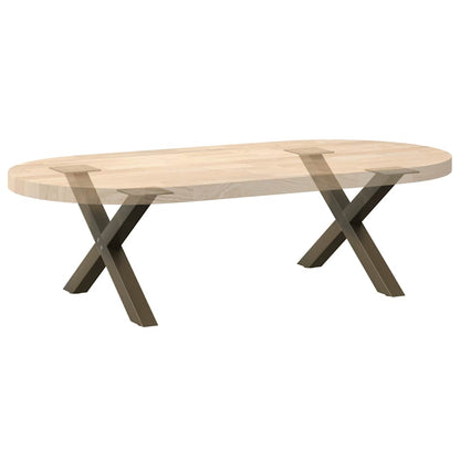 Gambe Tavolino Caffè a X 2 pz Naturale 50x(30-31) cm in Acciaio
