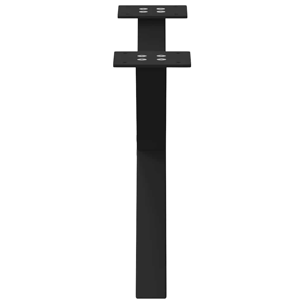 Gambe Tavolino da Caffè a X 2 pz Nero 60x(30-31) cm in Acciaio - homemem39