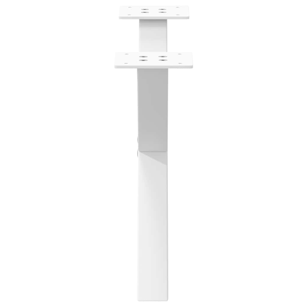 Gambe Tavolino da Caffè a X 2 pz Bianco 60x(30-31)cm in Acciaio - homemem39