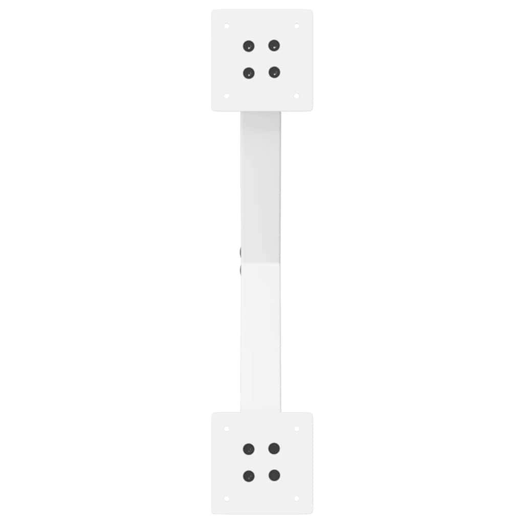 Gambe Tavolino da Caffè a X 2 pz Bianco 60x(30-31)cm in Acciaio - homemem39