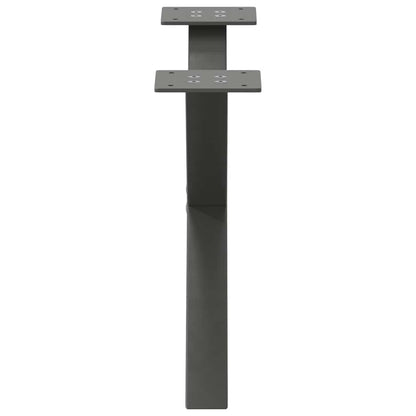 Gambe per Tavolino da Caffè forma X 2 pz Antracite 60x(30-31)cm