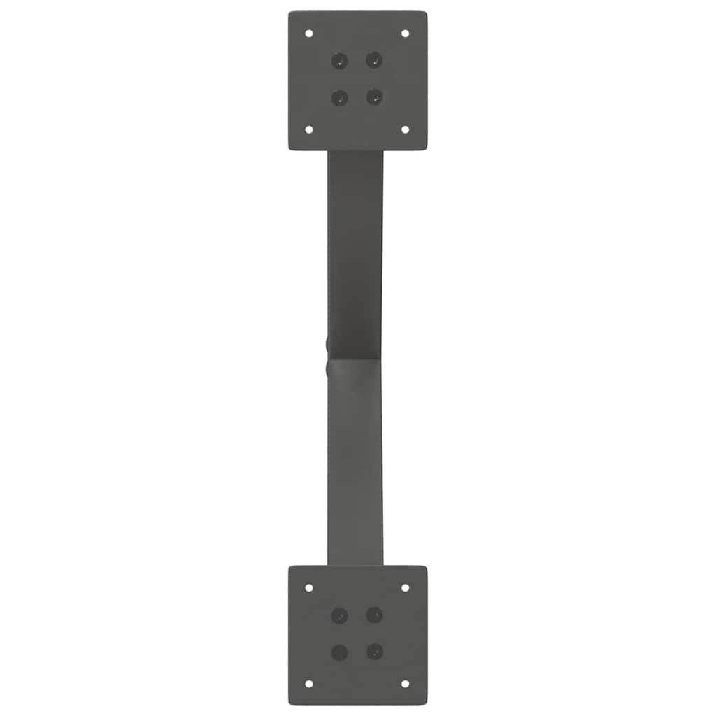 Gambe per Tavolino da Caffè forma X 2 pz Antracite 60x(30-31)cm