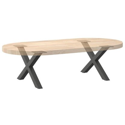 Gambe per Tavolino da Caffè forma X 2 pz Antracite 60x(30-31)cm