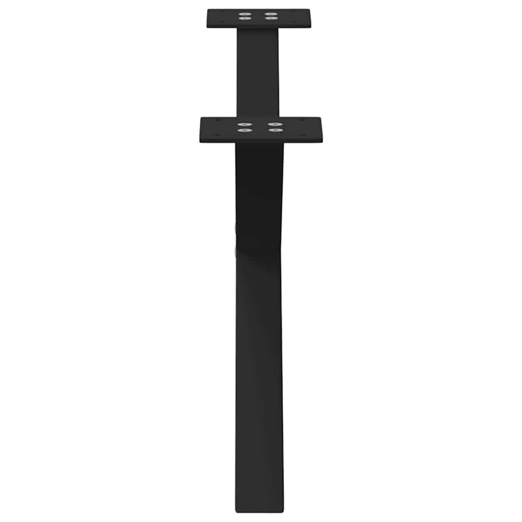 Gambe Tavolino da Caffè a X 2 pz Nero 70x(30-31) cm in Acciaio - homemem39