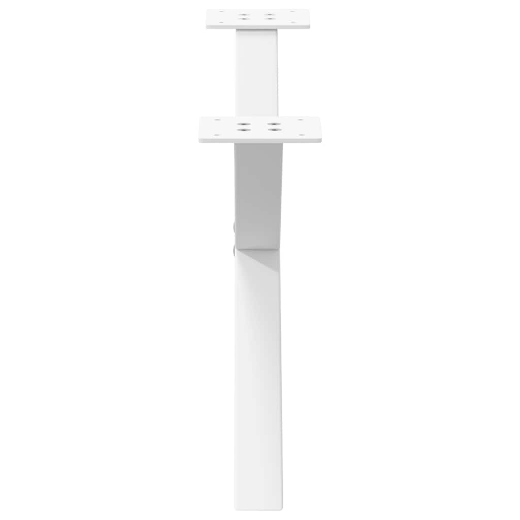 Gambe Tavolino da Caffè a X 2 pz Bianco 70x(30-31)cm in Acciaio - homemem39