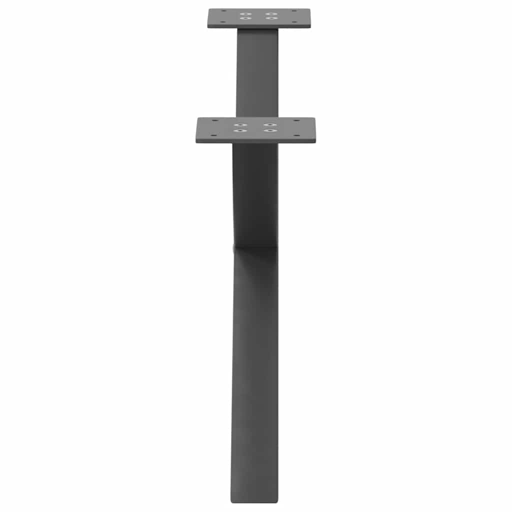 Gambe per Tavolino da Caffè forma X 2 pz Antracite 70x(30-31)cm