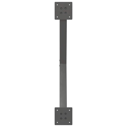 Gambe per Tavolino da Caffè forma X 2 pz Antracite 70x(30-31)cm