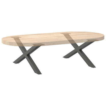 Gambe per Tavolino da Caffè forma X 2 pz Antracite 70x(30-31)cm