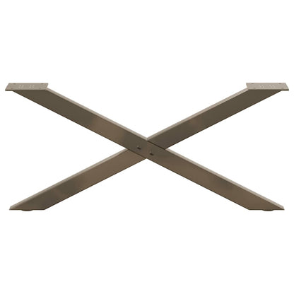 Gambe Tavolino Caffè a X 2 pz Naturale 70x(30-31) cm in Acciaio - homemem39