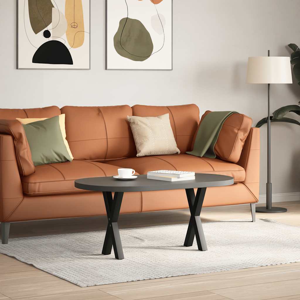 Gambe Tavolino Caffè a X 2 pz Nero 28x(42-43) cm Acciaio - homemem39