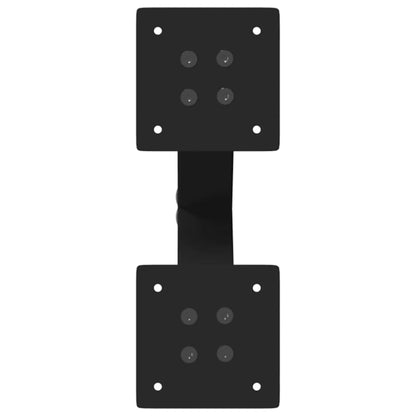 Gambe Tavolino Caffè a X 2 pz Nero 28x(42-43) cm Acciaio - homemem39