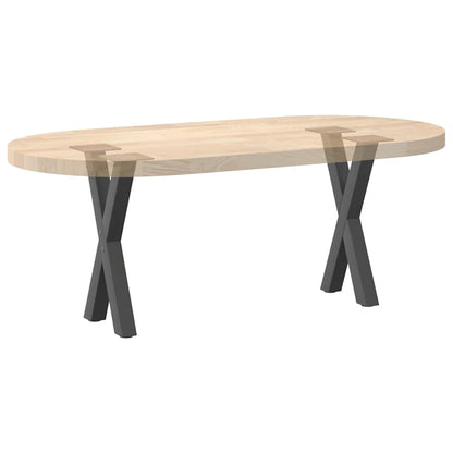 Gambe Tavolino Caffè a X 2 pz Antracite 28x(42-43) cm Acciaio - homemem39